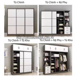 Tủ quần áo cánh lùa (cửa trượt) DoHome HD212-4