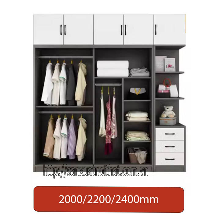 Tủ quần áo cánh lùa (cửa trượt) DoHome HD212-9